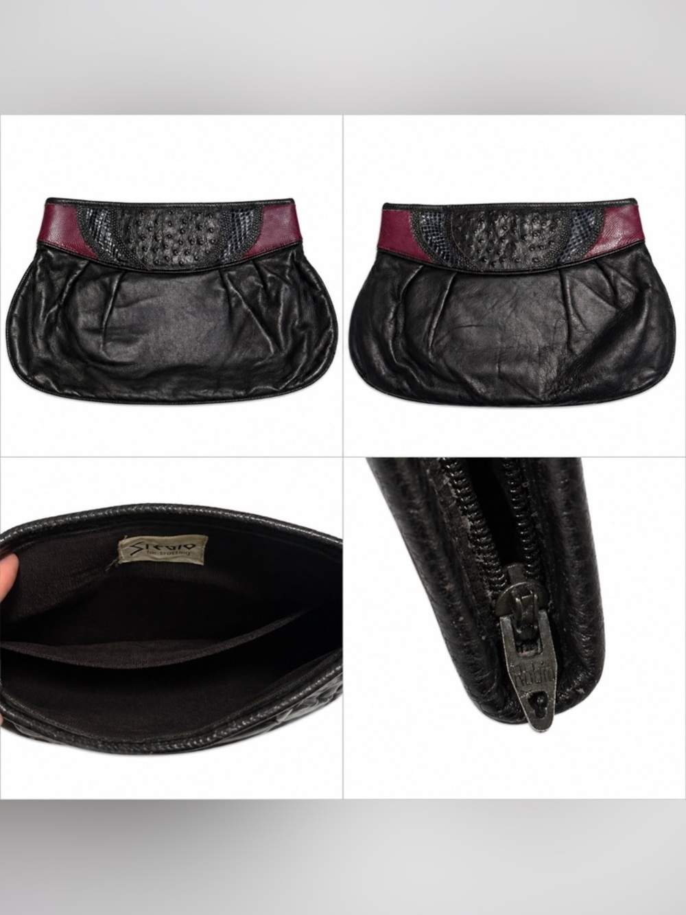 Vintage Stegio Leather clutch
